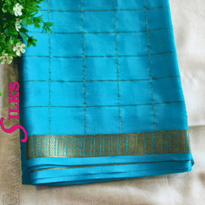 Pure Mysore Crepe Silk-Skyblue-GS02MC005