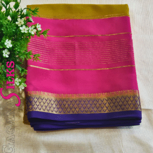 Pure Mysore Crepe Silk-Olive green-GS02MC016