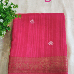 Georgette saree-Dark pink-GS04FS015