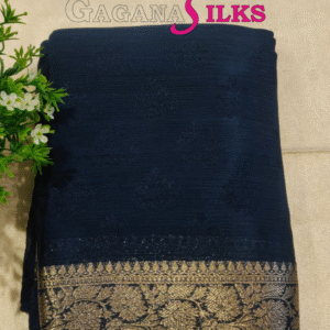 Georgette saree-Black-GS04FS025