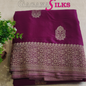 Banaras crepe saree-Magenta Pink-GS03BC006