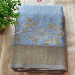 Designer Georgette Saree-Pastel grey-GS04FS036