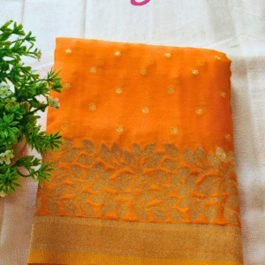 Designer Georgette Saree-Yellow-GS04FS039
