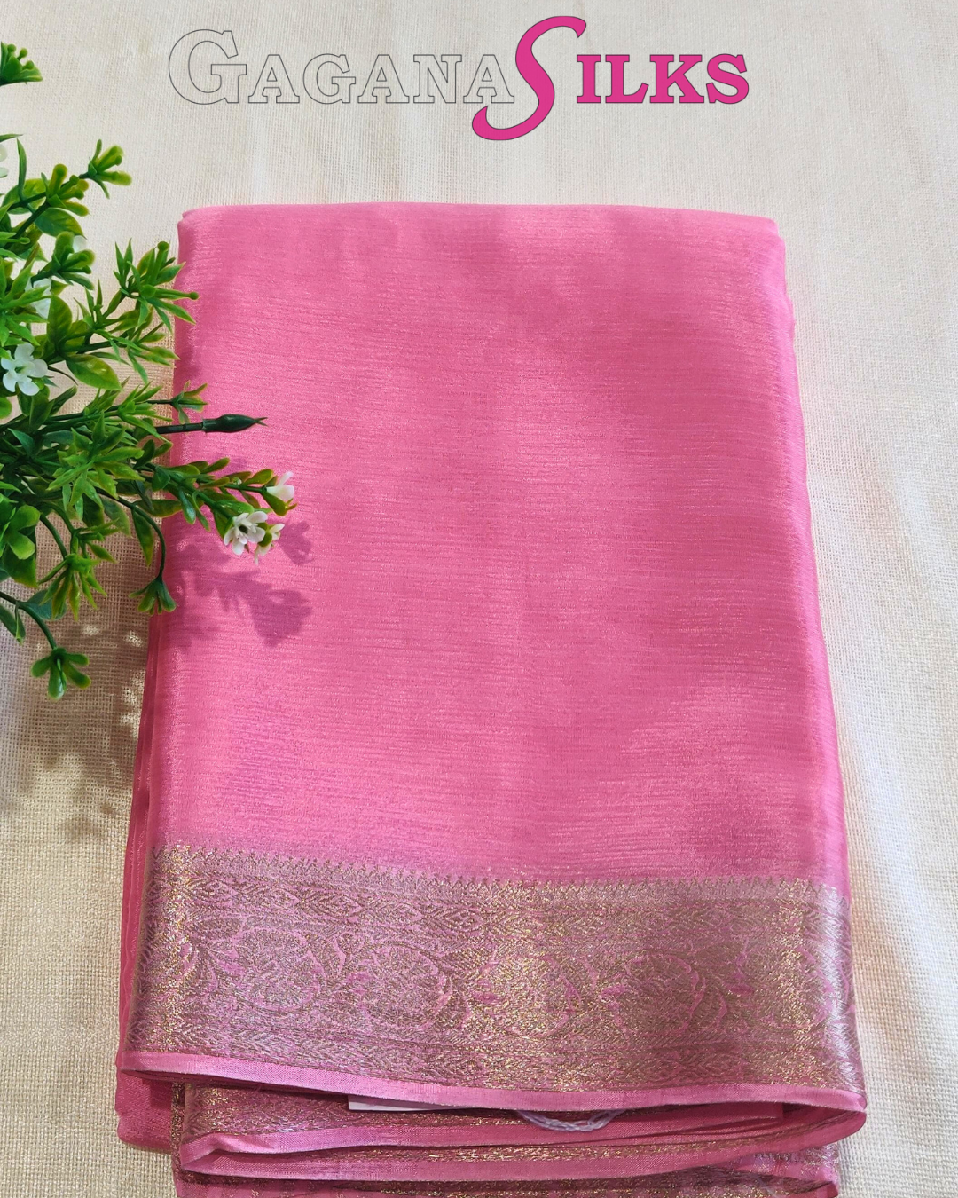 Georgette saree-Pastel pink-GS04FS040