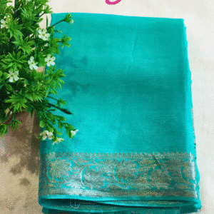 Georgette saree-Sea blue-GS04FS041