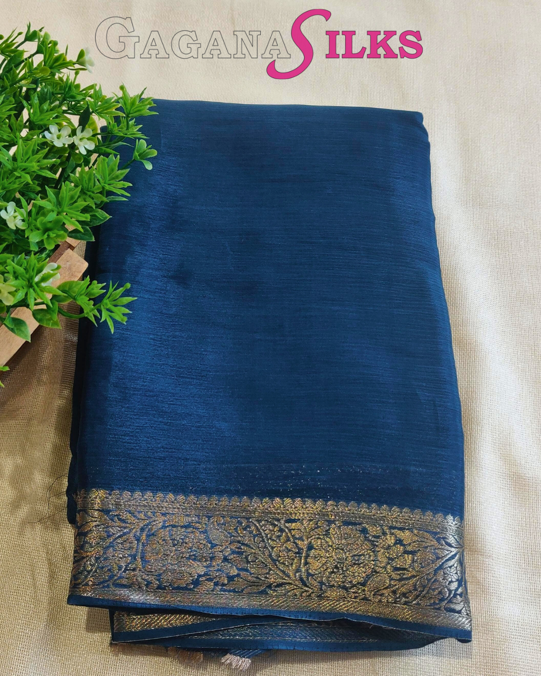 Georgette saree-Navy Blue-GS04FS042