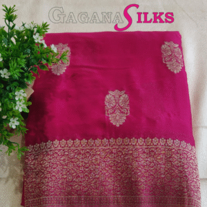 Banaras crepe saree-Rani pink-GS03BC002