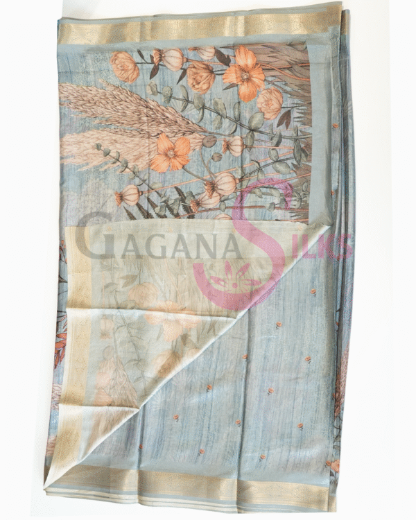 Graceful Printed Silk Saree