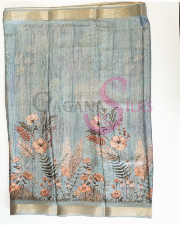 Graceful Printed Silk Saree